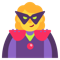 Woman Supervillain emoji on Microsoft